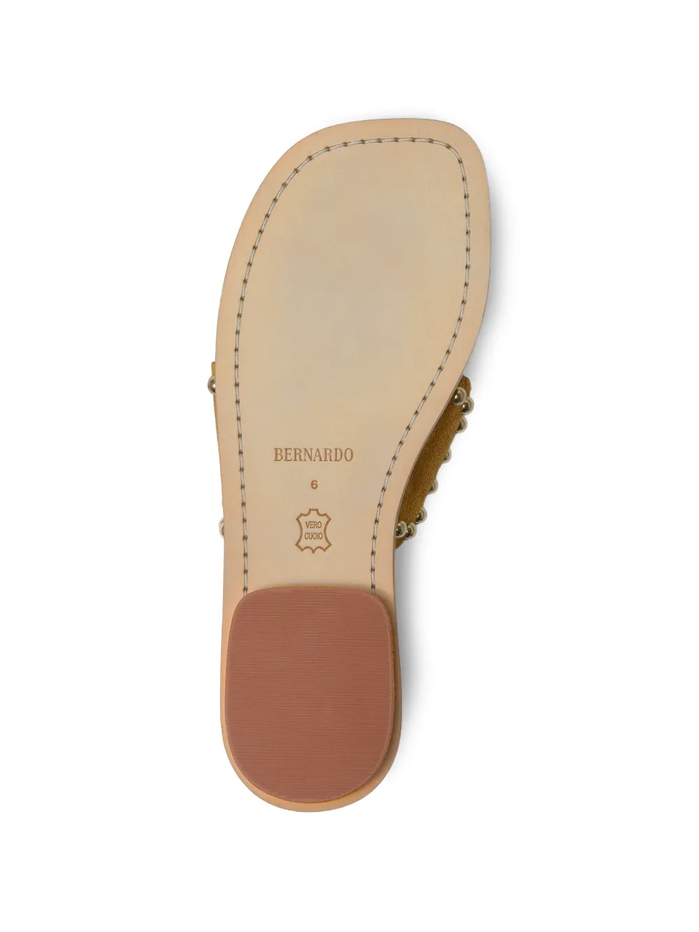 Bernardo Agartha sandalen met studs Bruin