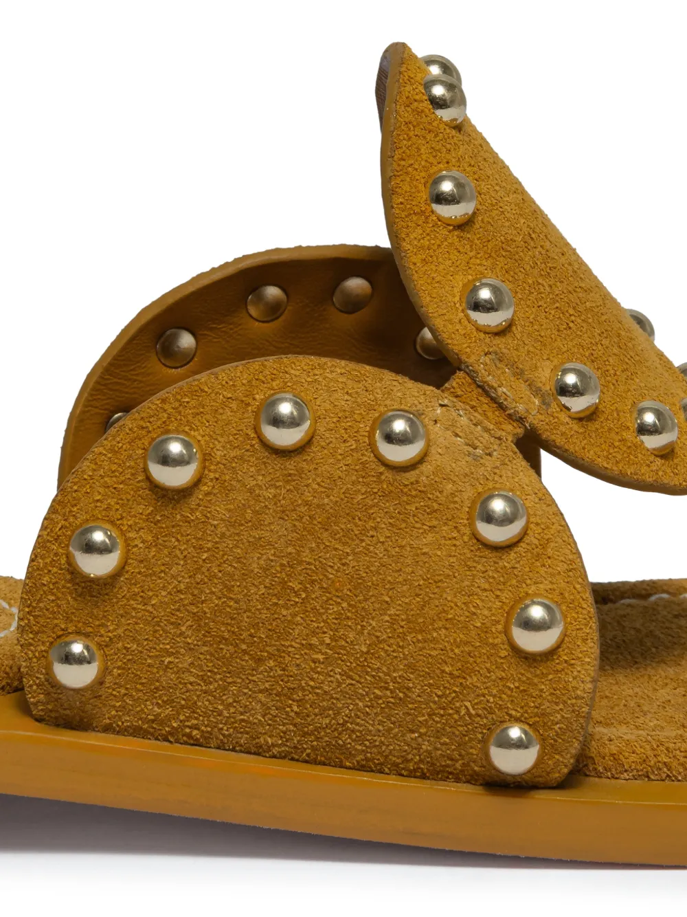 Bernardo Agartha sandalen met studs Bruin