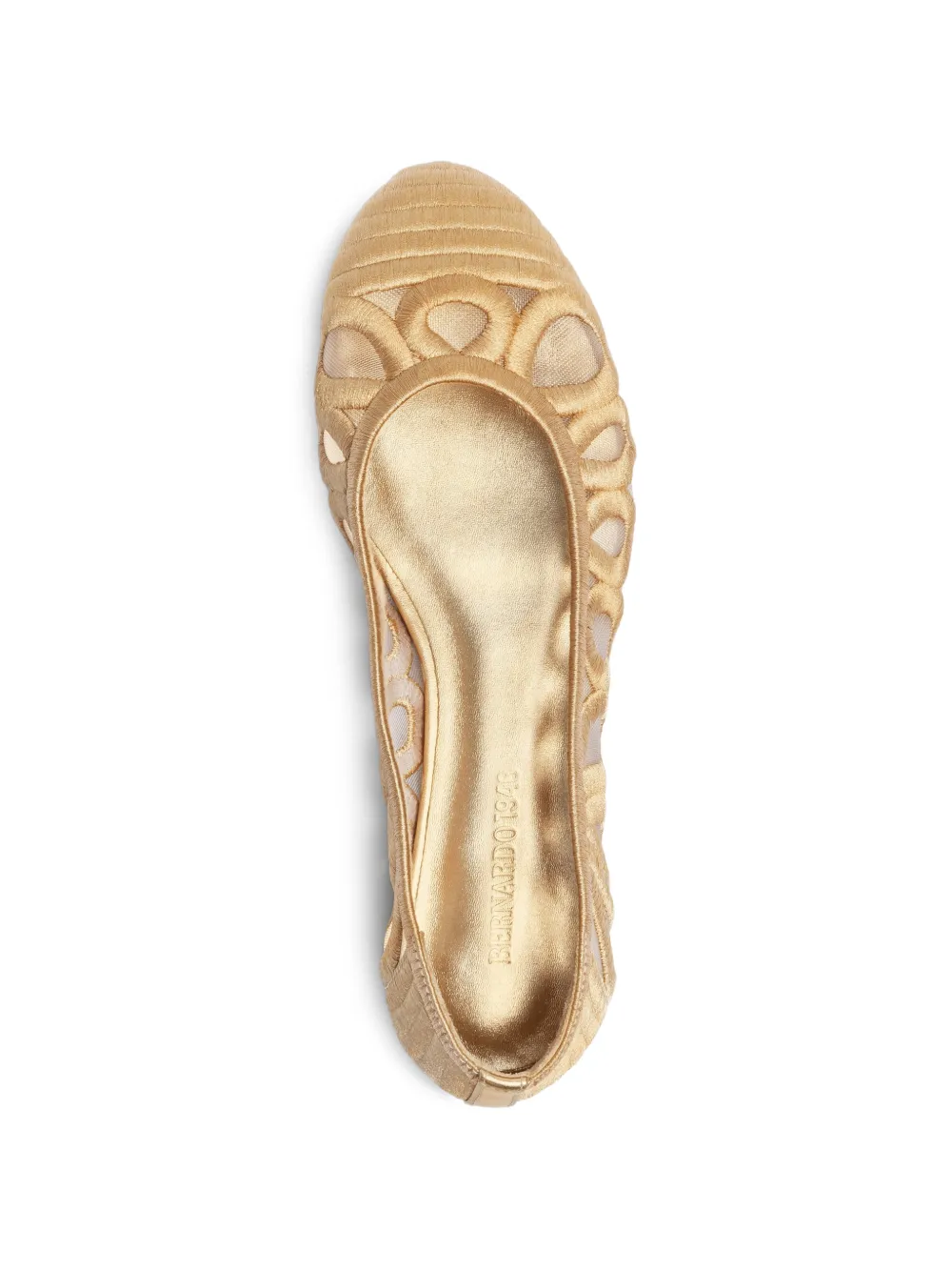  Bernardo Costa Embroidered Ballet Flats - Neutrals 
