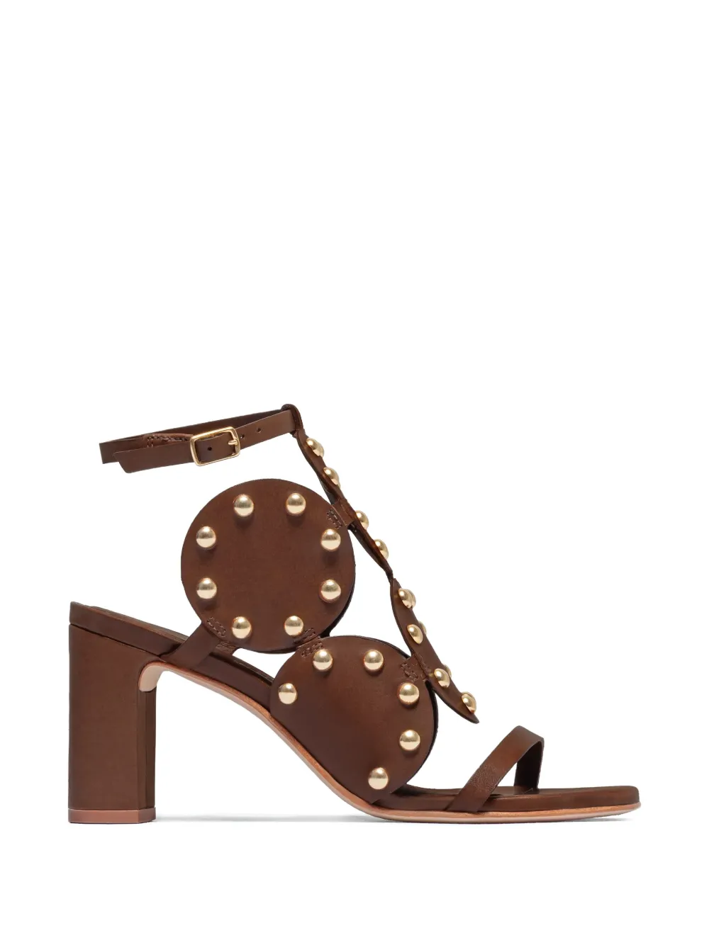 Bernardo Sandali New Moon con borchie - Marrone