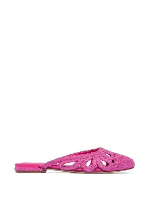 Bernardo Cappadocia raffia cut-out mules