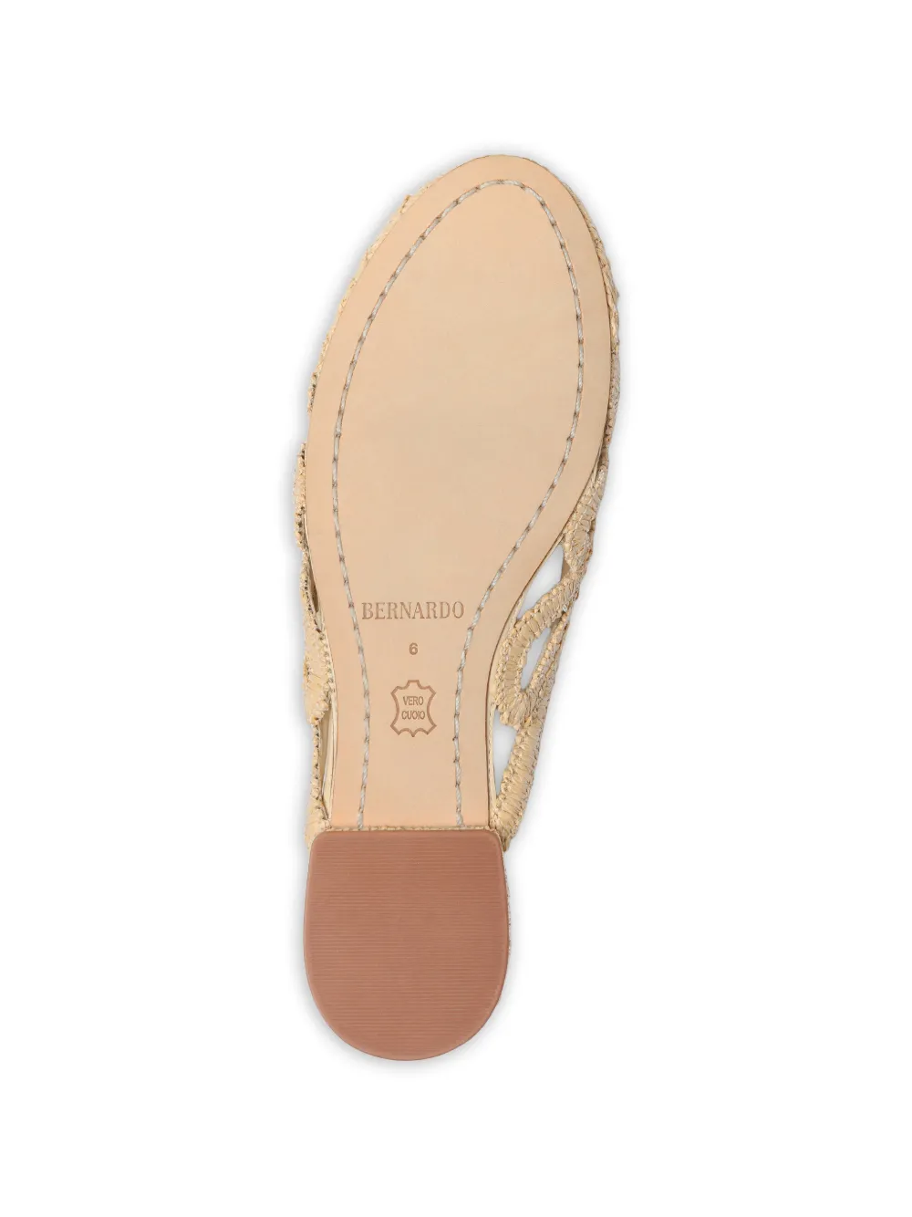 Bernardo Cappadocia raffia muiltjes met uitgesneden details Beige