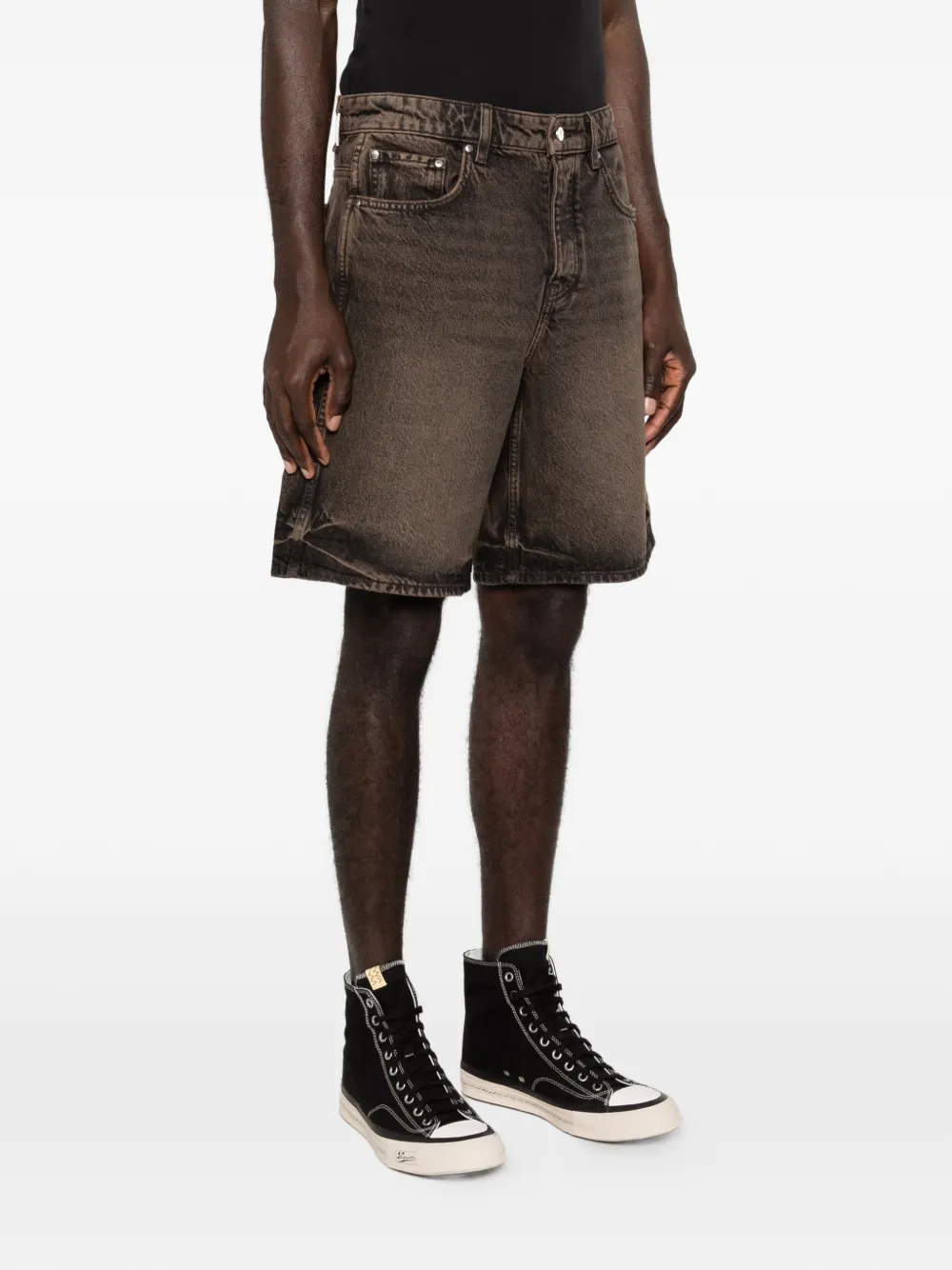  Represent Classic Denim Shorts - Brown 