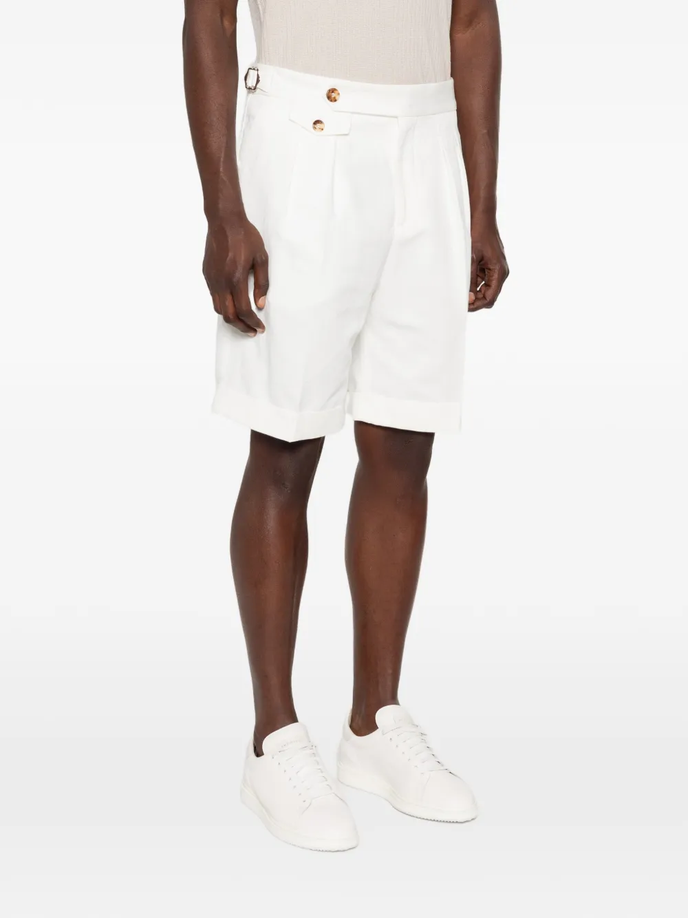 Brunello Cucinelli Button-fastening Shorts - White 