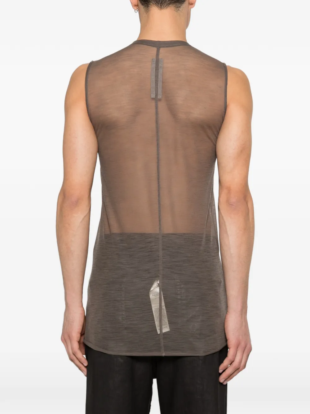Rick Owens Mouwloze top Bruin