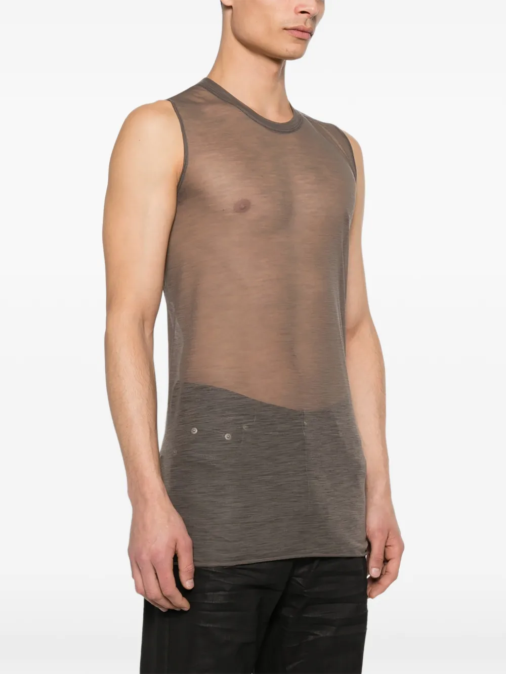 Rick Owens Mouwloze top Bruin
