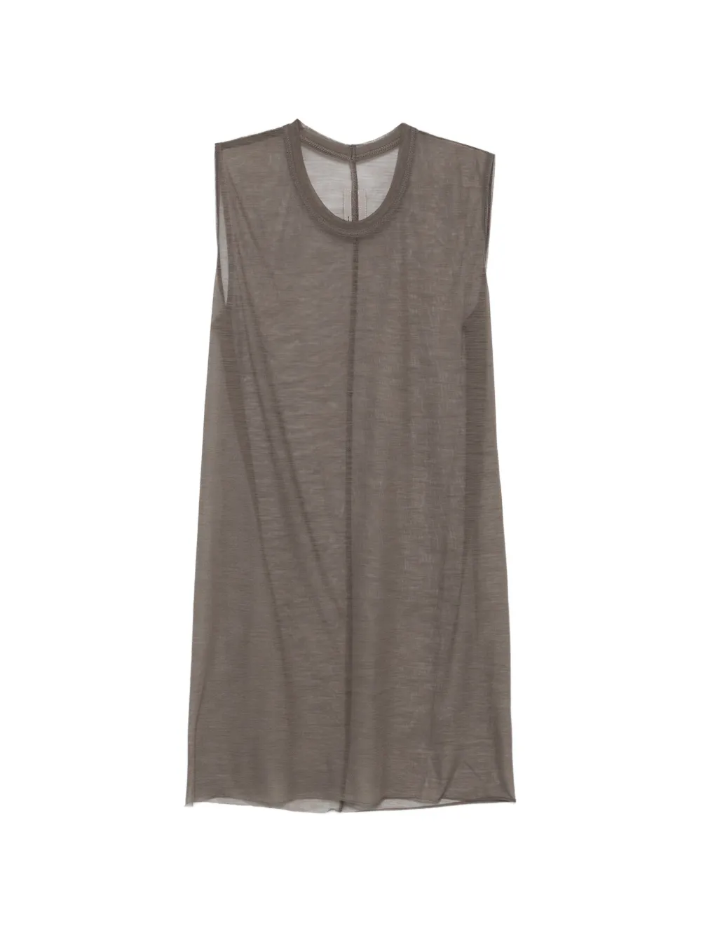 Rick Owens round-neck sleeveless top - Marrone