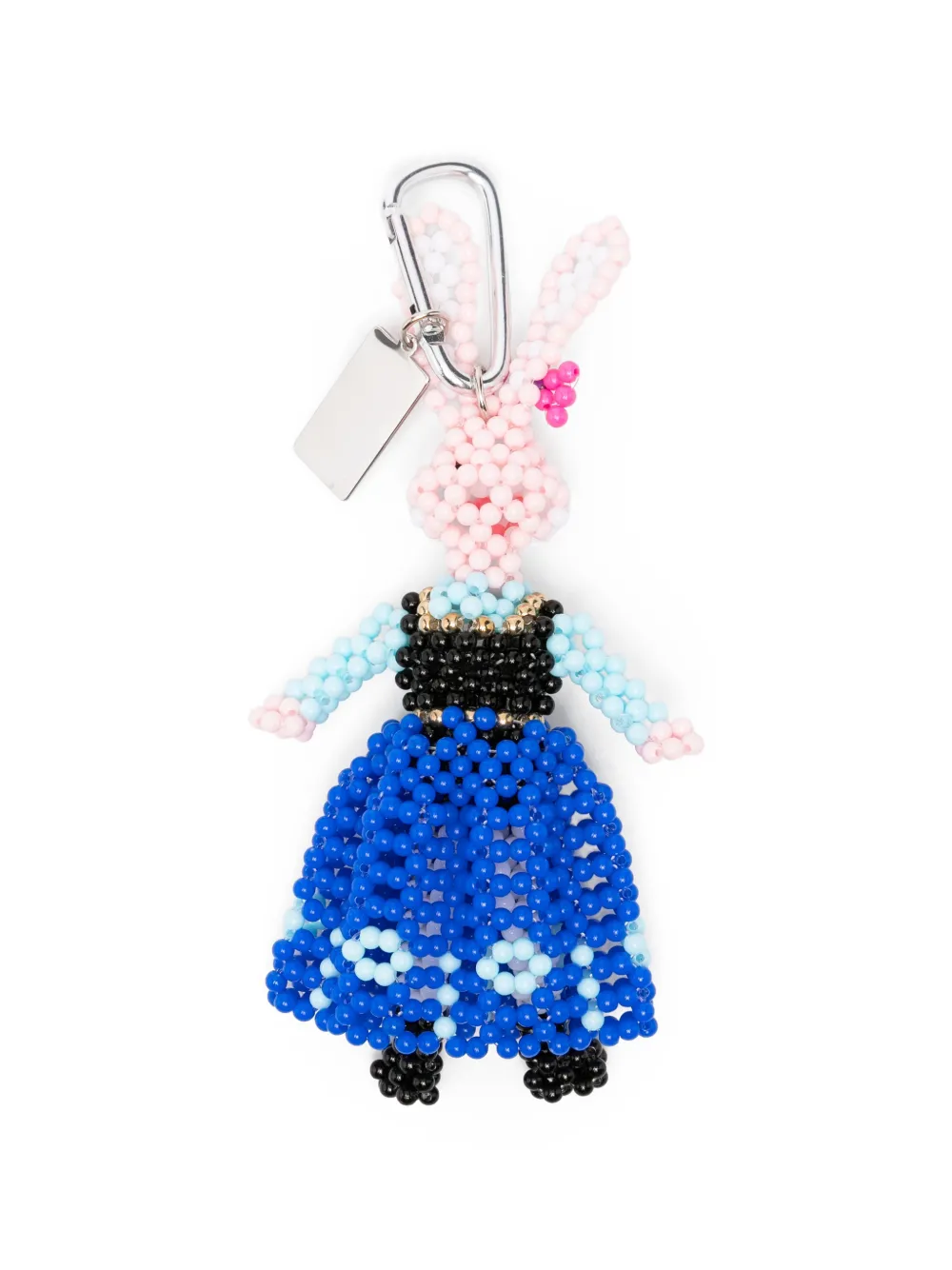  Chopova Lowena Warrior Rabbit Beaded Keyring - Blue 