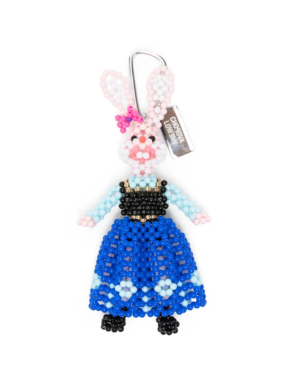 Chopova Lowena Warrior Rabbit beaded keyring - Blau