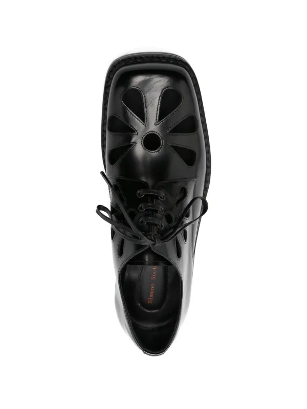 Simone Rocha Daisy cut-out Derby Shoes | Black | FARFETCH
