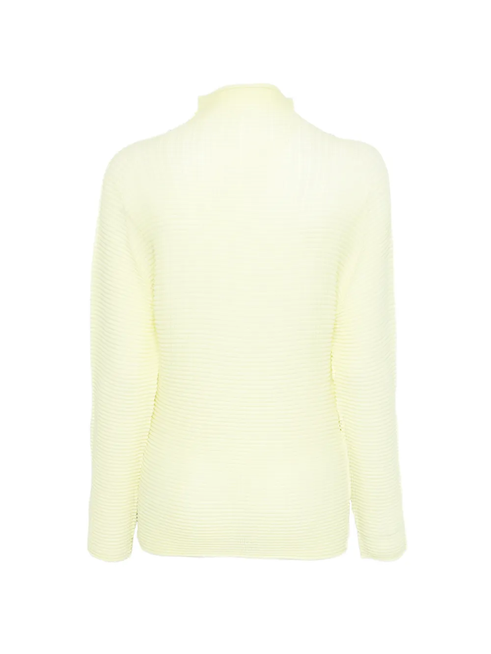  Issey Miyake Ribbed Roll-neck Blouse - Yellow 
