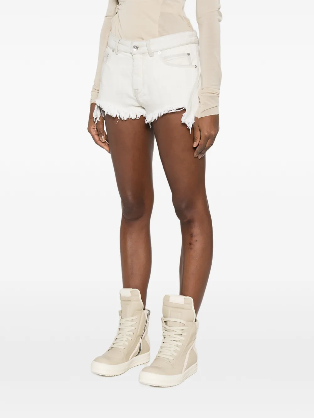  Rick Owens Frayed Sandals - Neutrals 