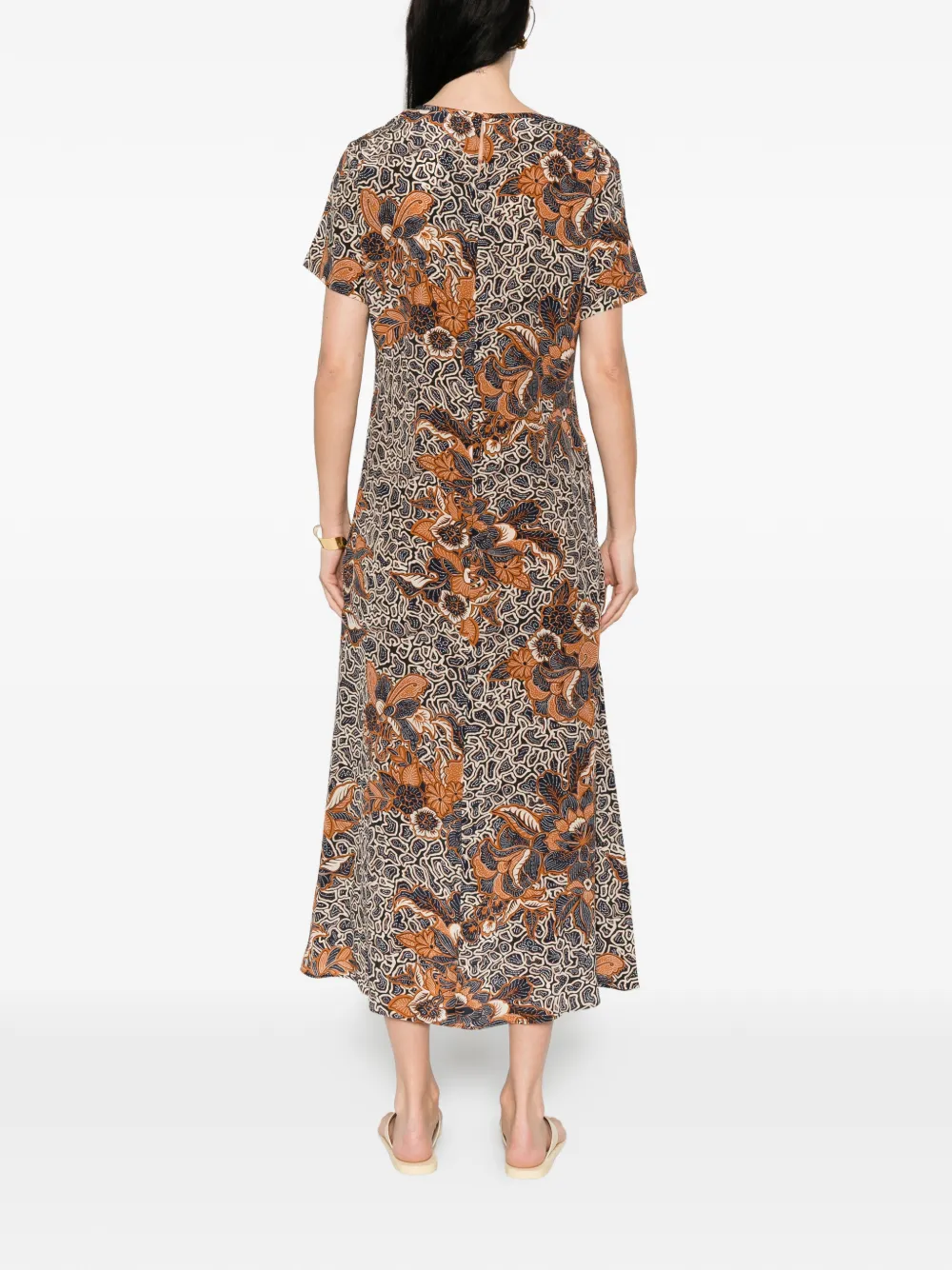 Weekend Max Mara Jurk met bloemenprint Bruin