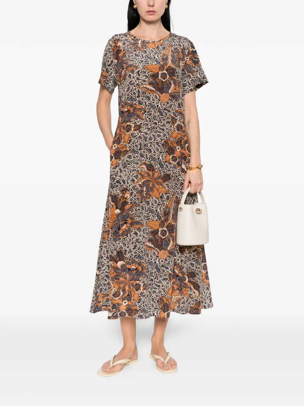  Weekend Max Mara Floral Dress - Brown 