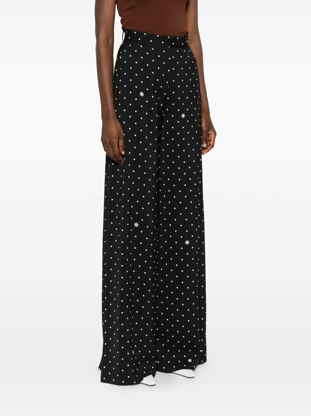 Elie Saab Broek met stippen Zwart