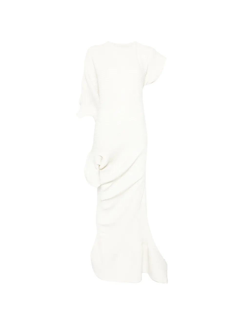 Issey Miyake Life Form asymmetric maxi dress - Toni neutri