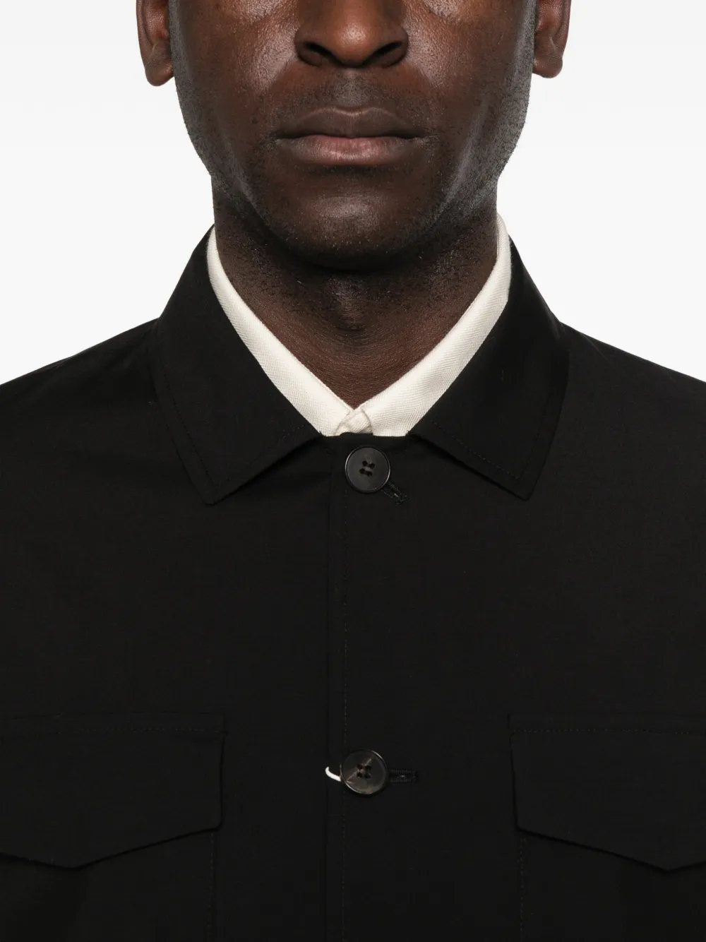 Greyed Voyager shirtjack met knopen Zwart