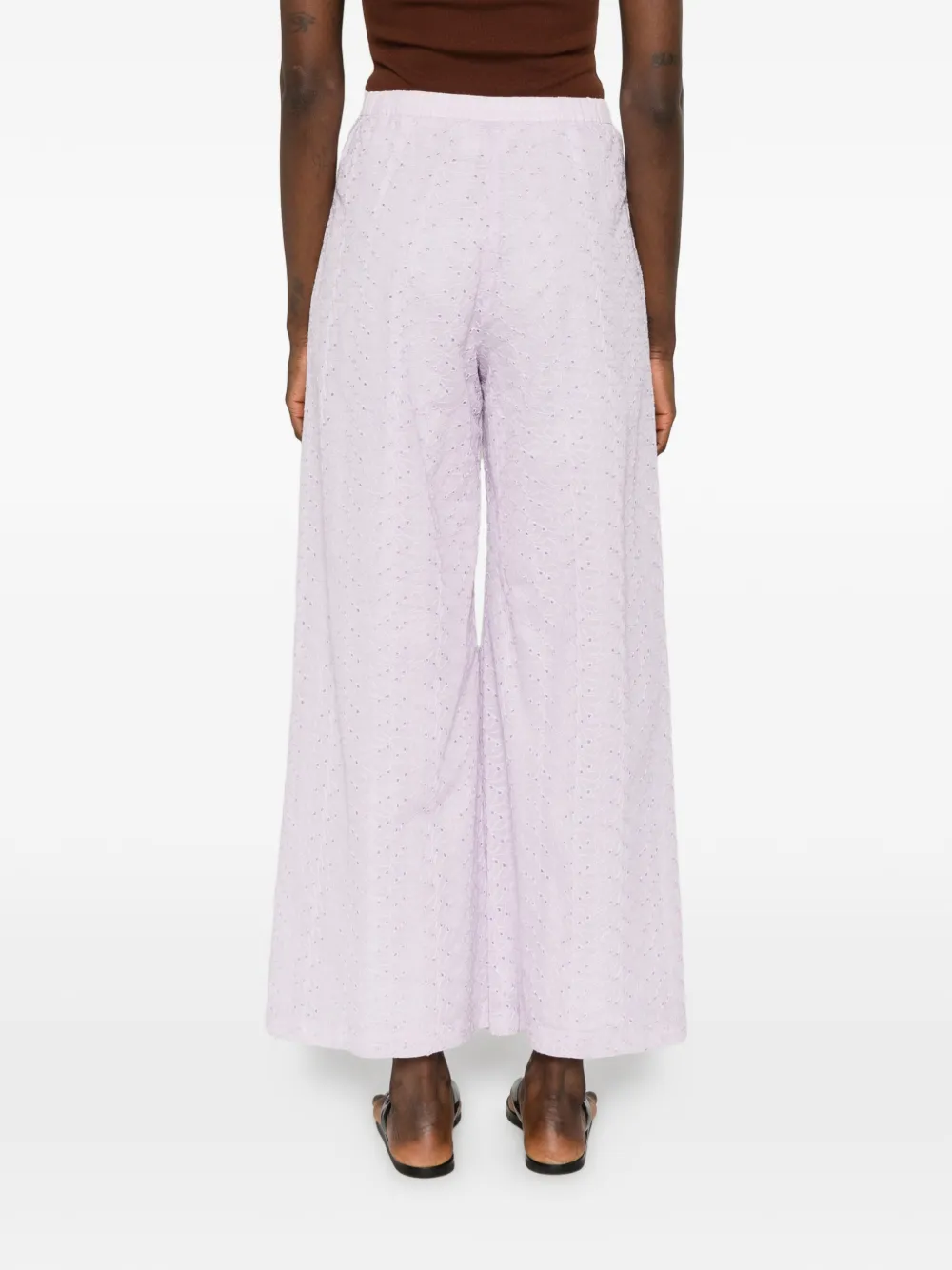Forte Broderie anglaise broek Paars