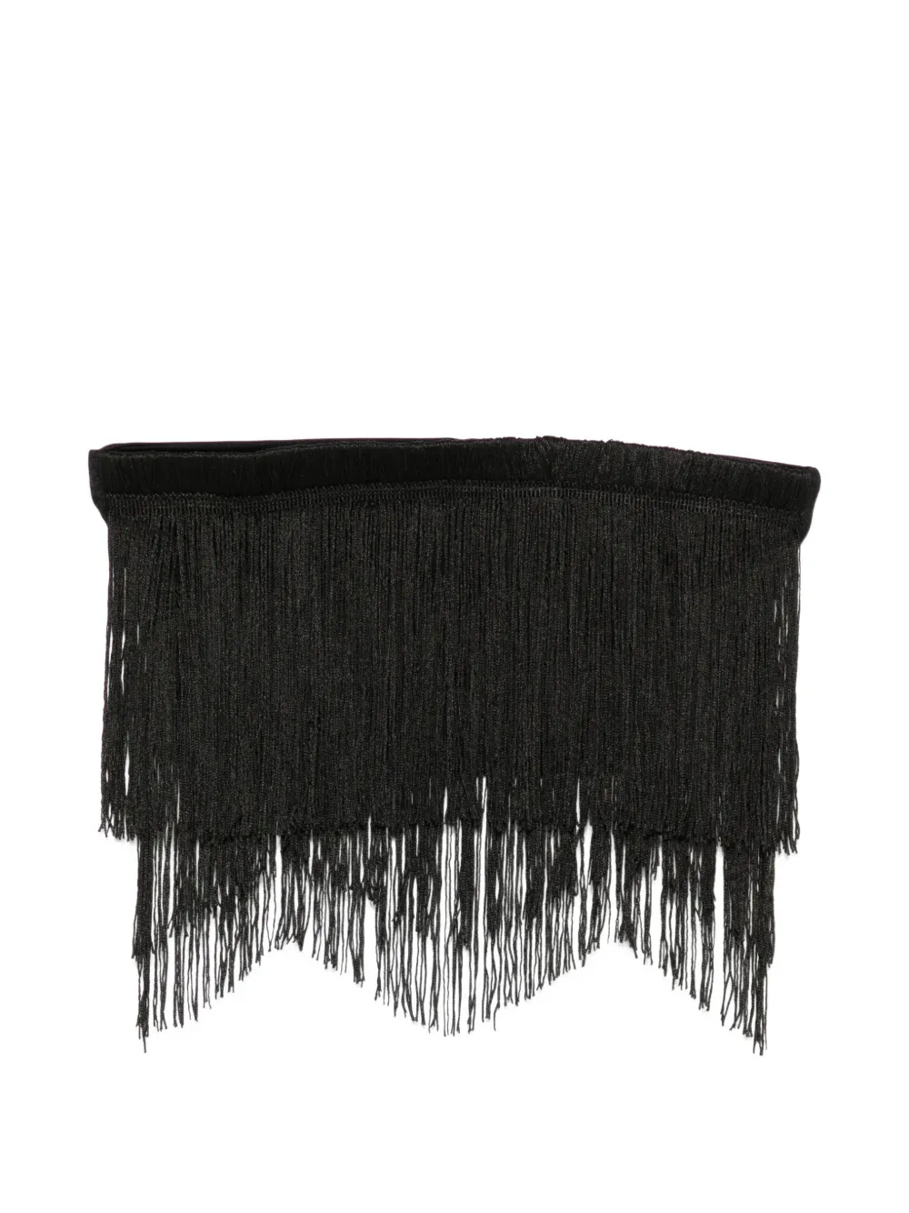 Bless fringed tiered top - Nero