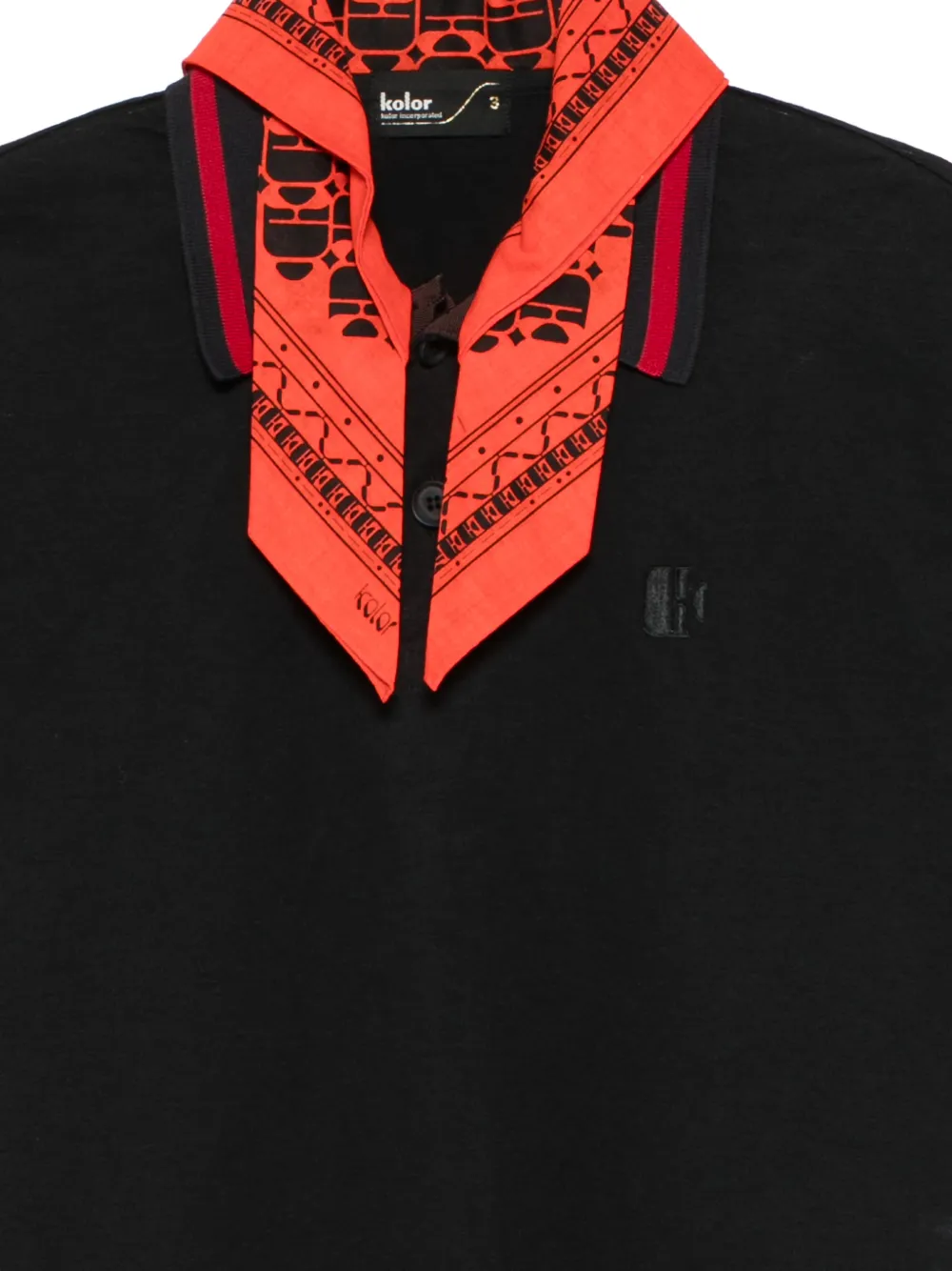 Bandana-Embellishment Polo Shirt