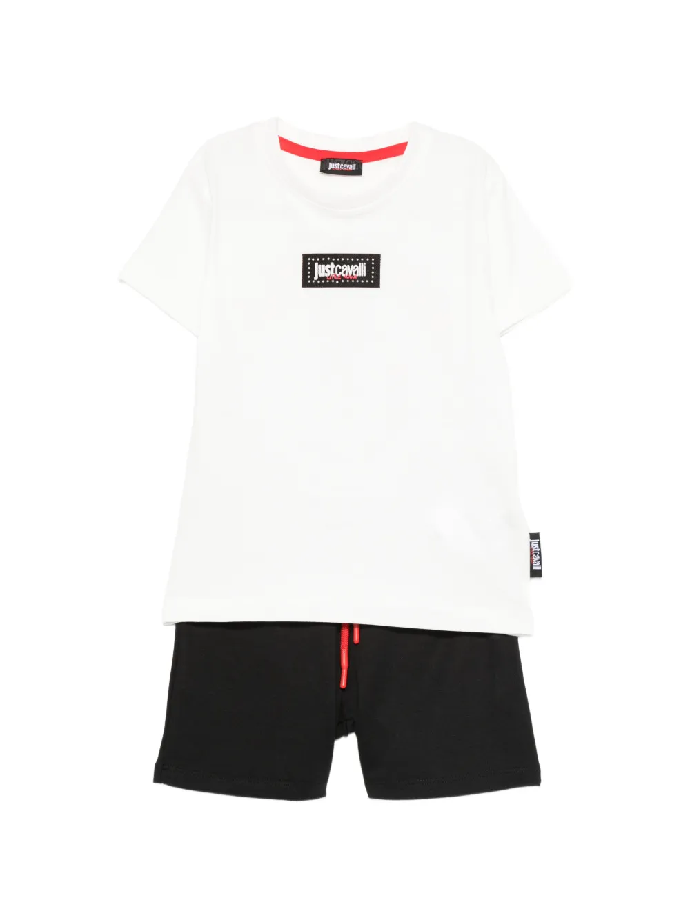 Roberto Cavalli Junior logo-detail shorts set - Bianco