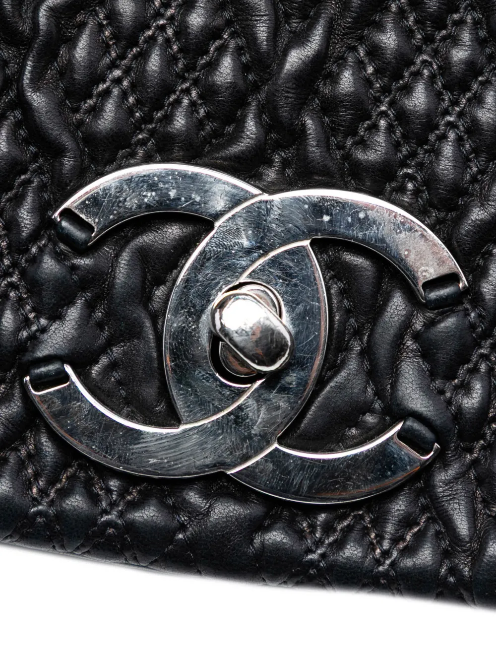 2010-2011 Cc Quilted Astrakhan Single Flap Shoulder Bag