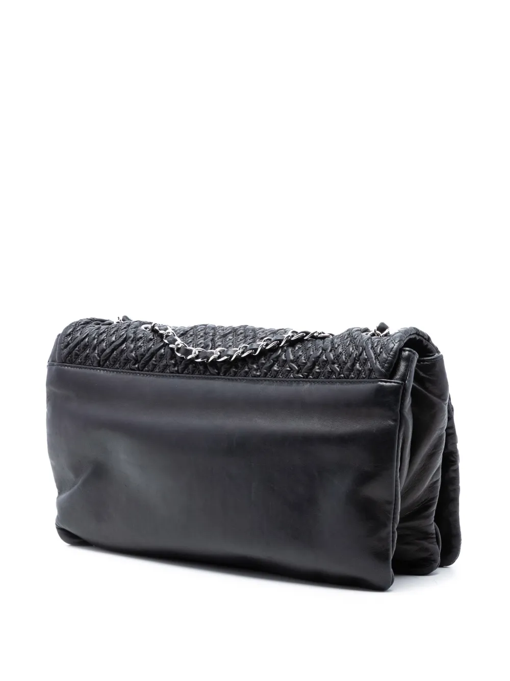 2010-2011 Cc Quilted Astrakhan Single Flap Shoulder Bag