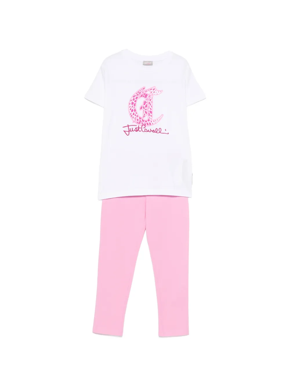 Roberto Cavalli Junior logo-detail leggings set (set of two) - Rosa