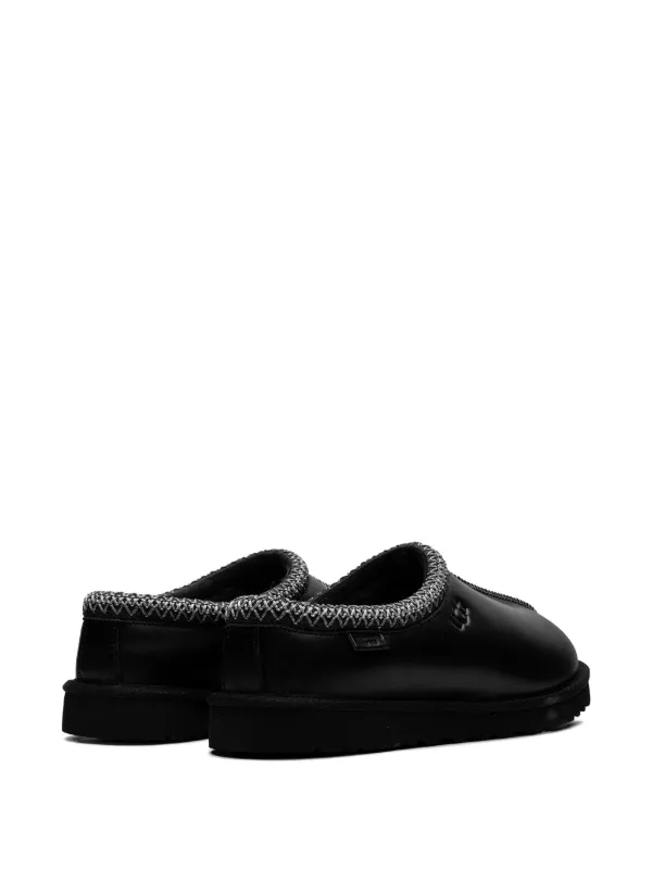 UGG Tasman レザースリッポン | ブラック | FARFETCH JP