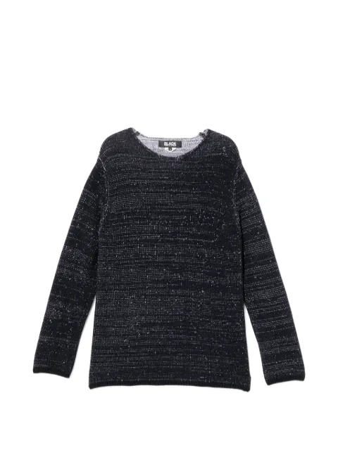 Black Comme Des Garçons speckled long-sleeve jumper 