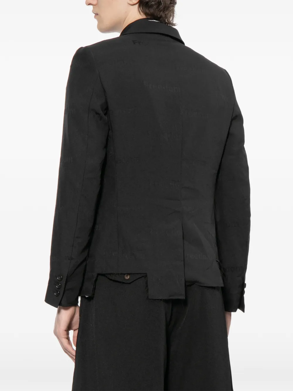 Black Comme Des Garçons Blazer met borduurwerk en uitgesneden details Zwart