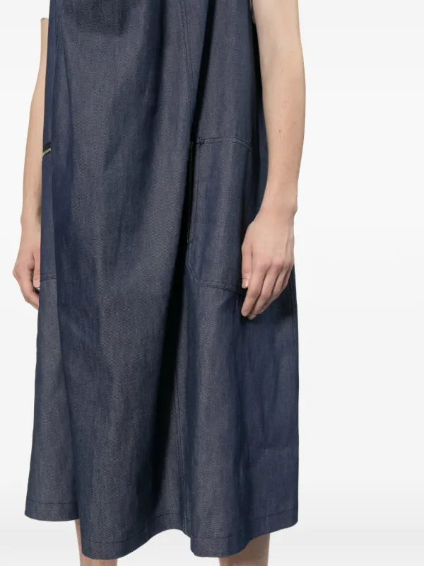 BLACK COMME des GARÇONS ノースリーブドレス S Black Comme Des Garçons スクープネック ノースリーブ ドレス