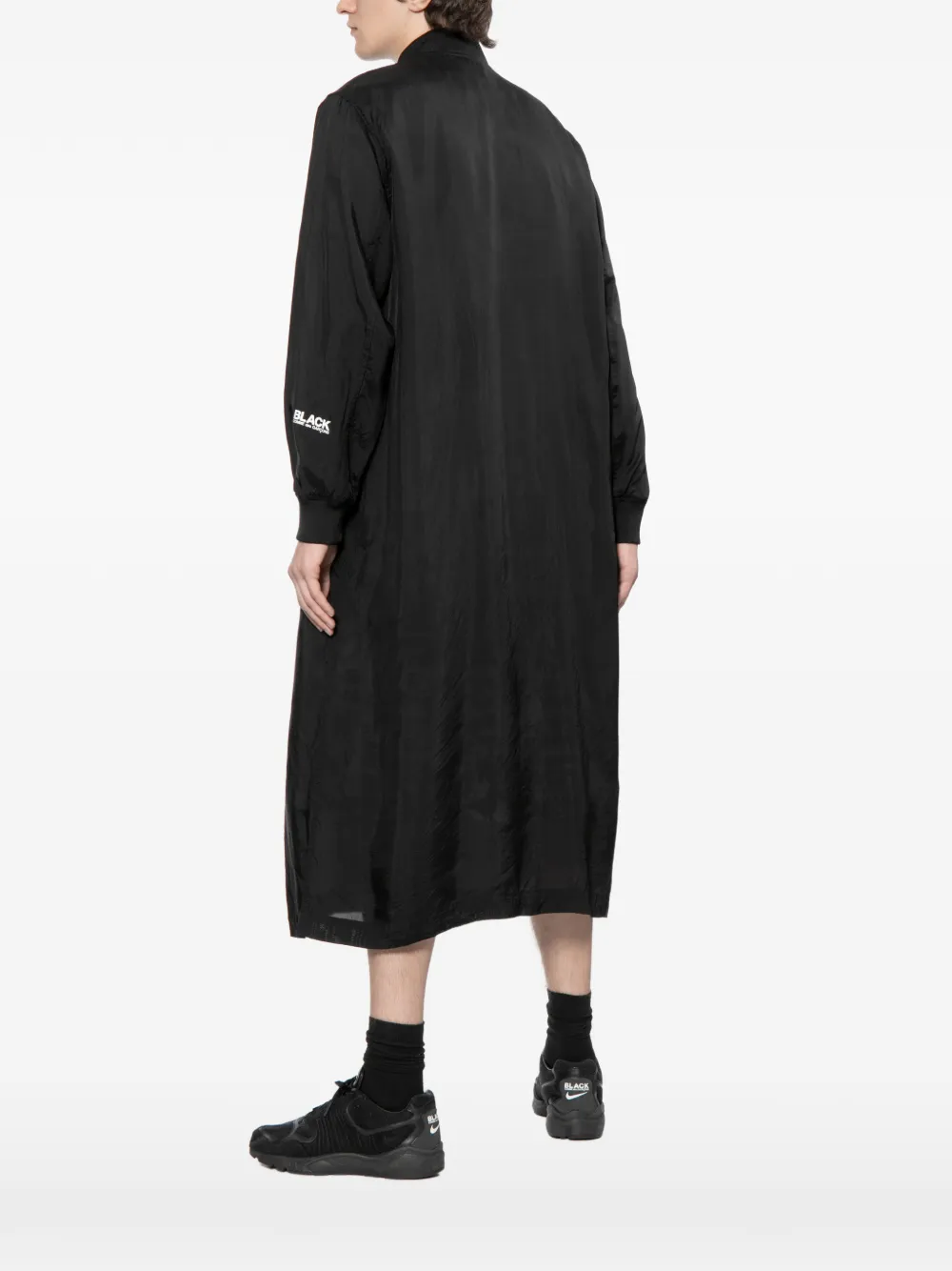 Logo-Print See-Through Coat