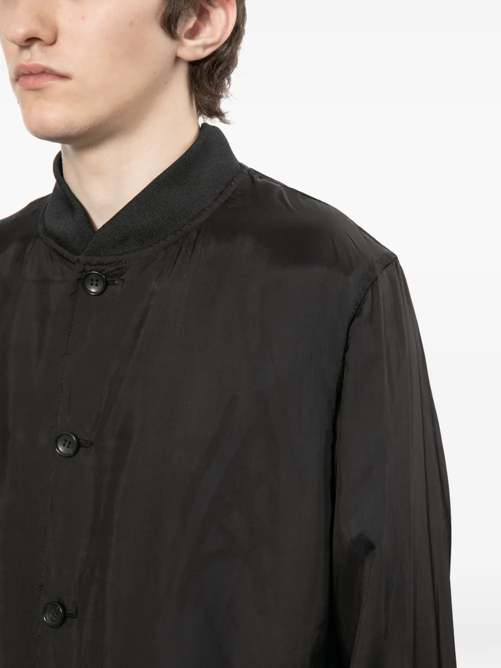 Logo-Print See-Through Coat