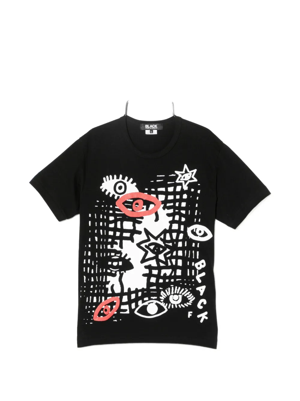Black Comme Des Garçons T-shirt con stampa grafica - Nero