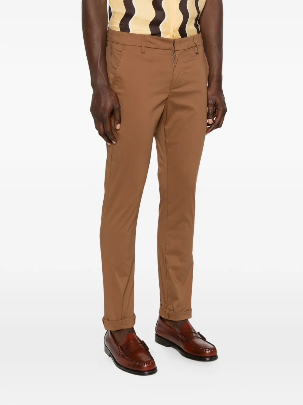 DONDUP Broek met cuffs Bruin