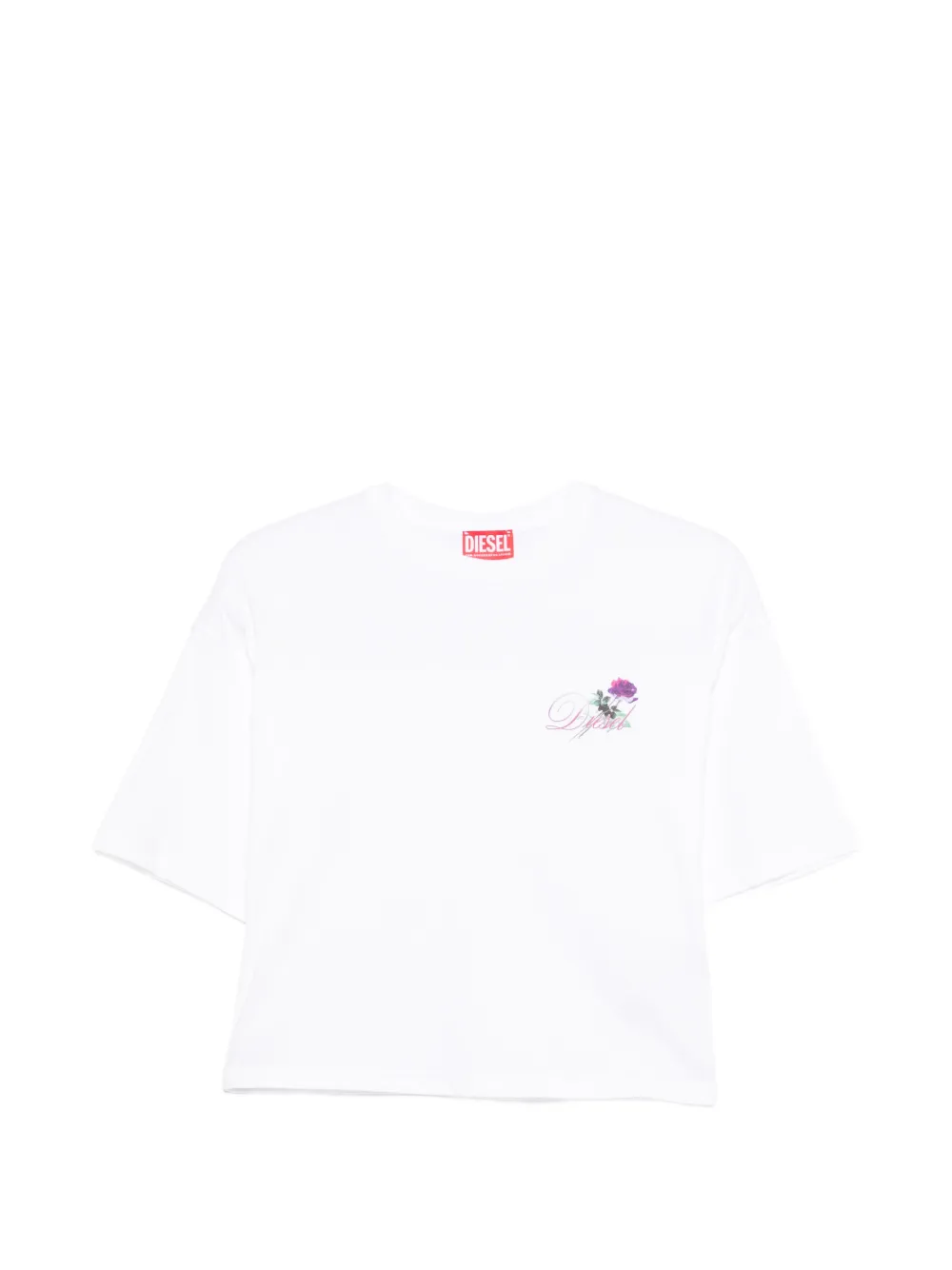 Diesel T-Cropyn floral T-shirt - Bianco