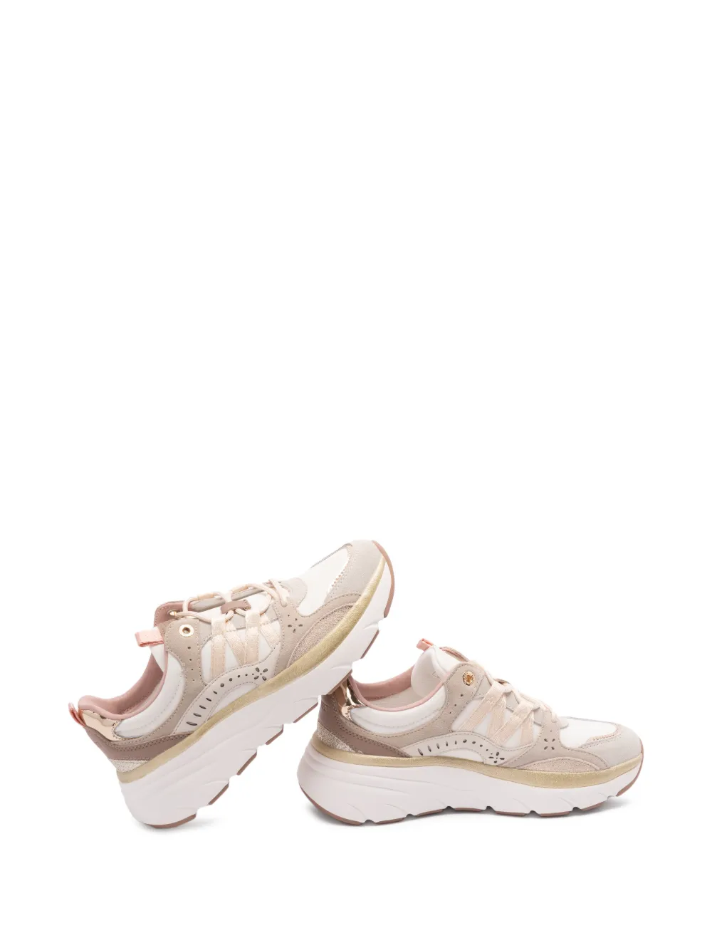 TWINSET lace-up sneakers Beige