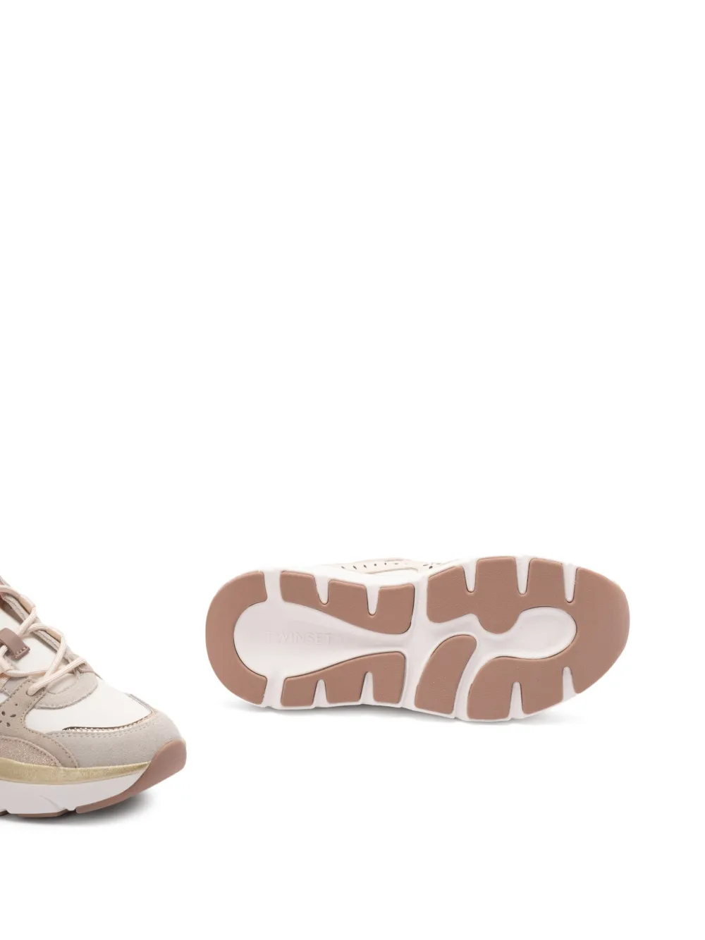 TWINSET lace-up sneakers Beige