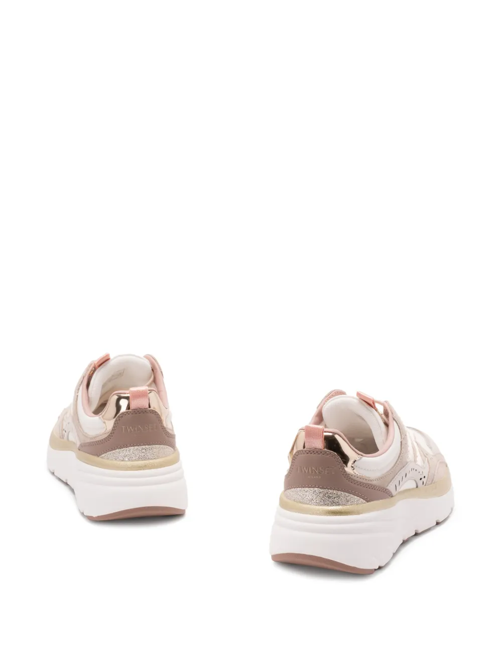 TWINSET lace-up sneakers Beige