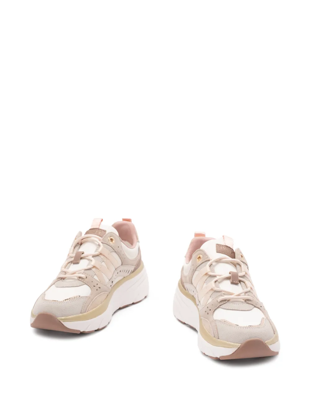 TWINSET lace-up sneakers Beige
