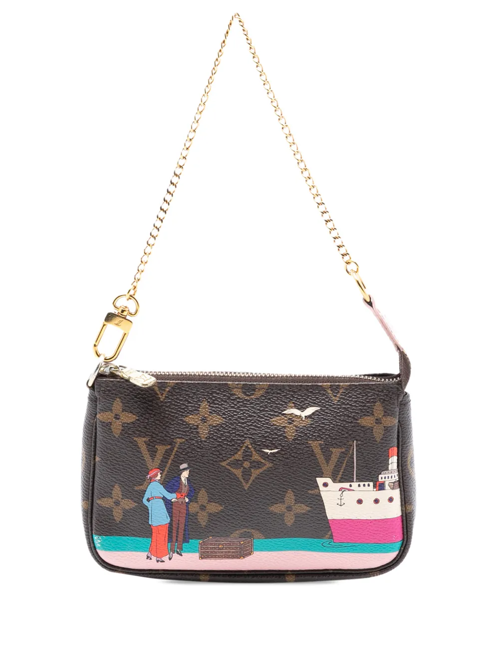 Louis Vuitton Pre-Owned 2016 Monogram Transatlantic Mini Pochette Accessoires handbag - Marrone