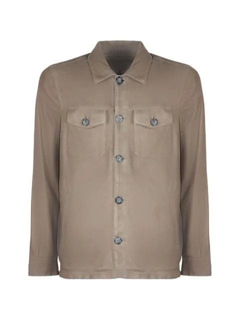 VOLFAGLI Urano button-front suede shirt jacket