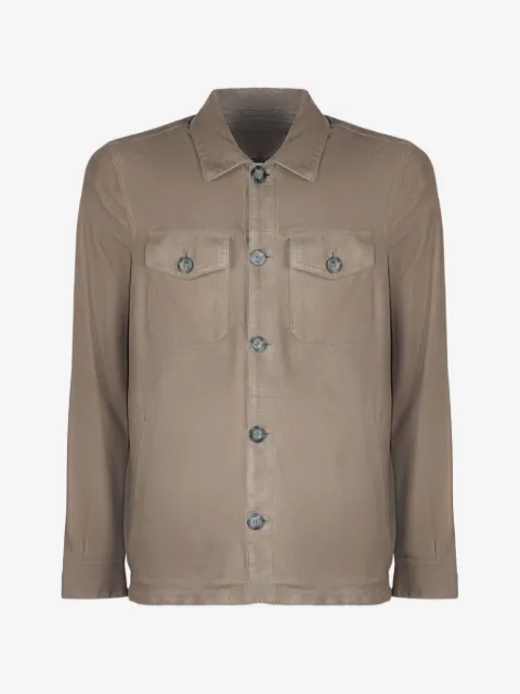 VOLFAGLI Urano button-front suede shirt jacket