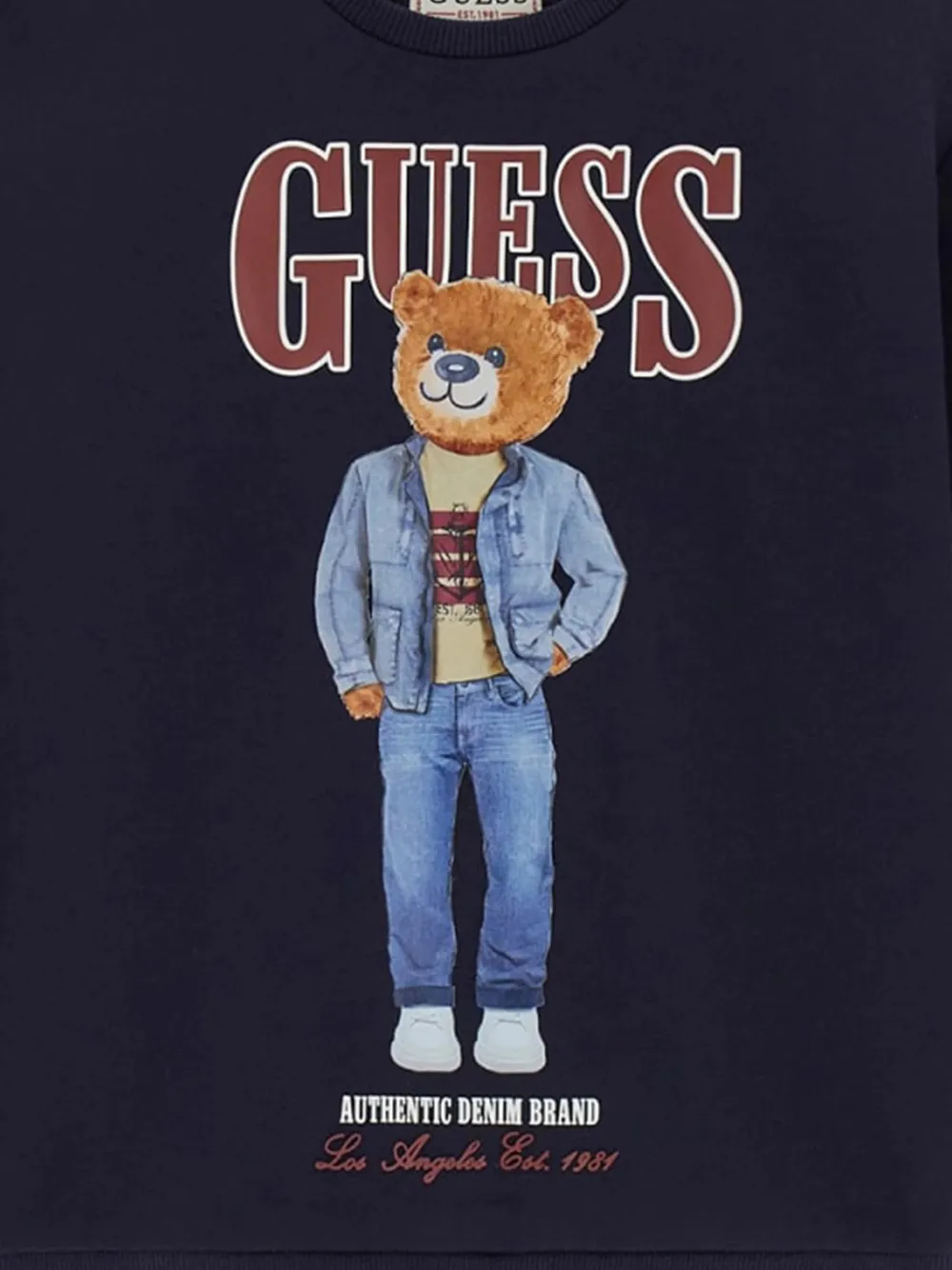 guess kids Sweater met teddybeerprint Blauw