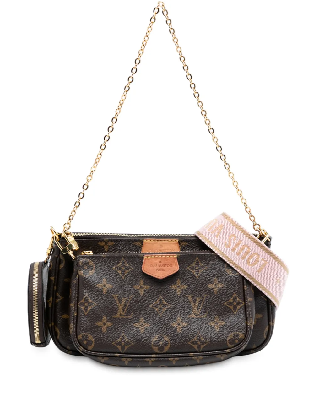Louis Vuitton Pre-Owned Borsa a tracolla Multi Pochette Accessoires con monogramma 2021 - Marrone