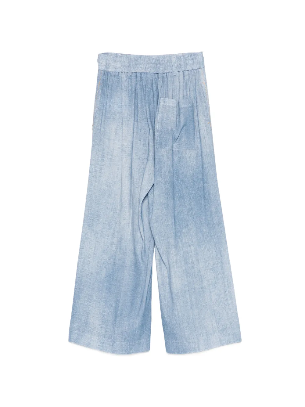 Ermanno Scervino Junior Broek met geplooide voorkant Blauw