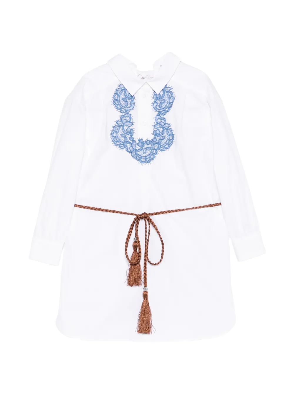 Ermanno Scervino Junior lace-embroidered dress - Bianco