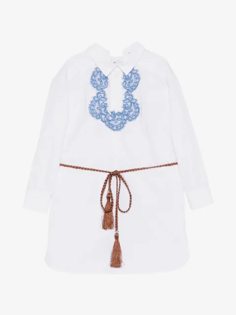 Ermanno Scervino Junior Jurk met geborduurd kant
