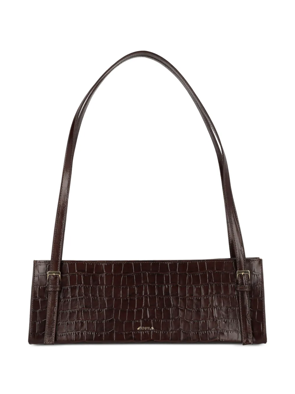 SOFIA structured shoulder bag - Marrone